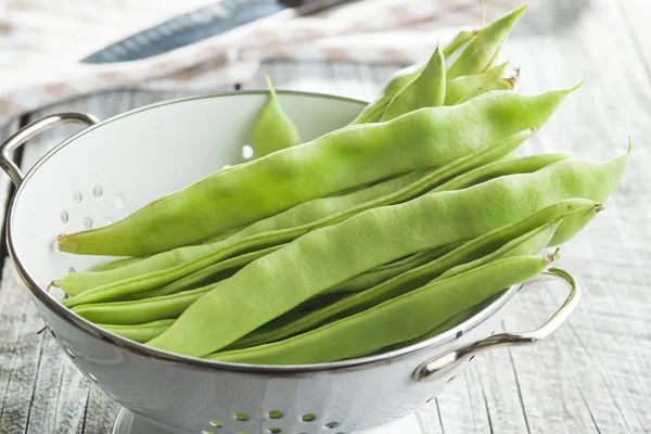 Groene snijbonen peulen — Stockfoto