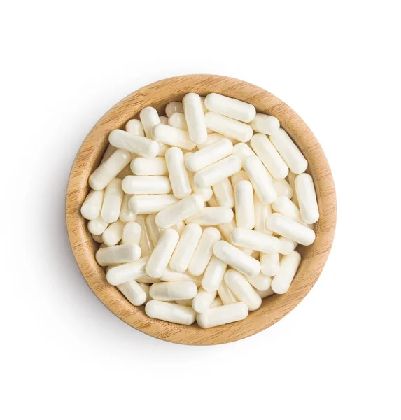 White medicine capsules. — Stock Photo, Image