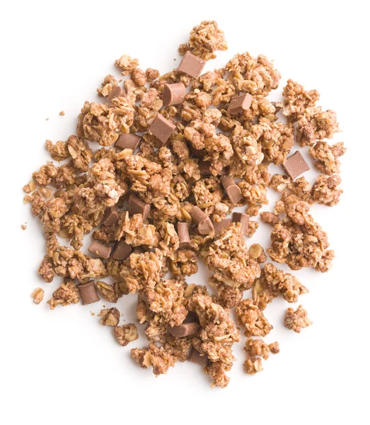 The chocolate granola breakfast cereals. — Stock Photo, Image