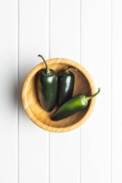 Pimentas verdes de jalapeno . — Fotografia de Stock
