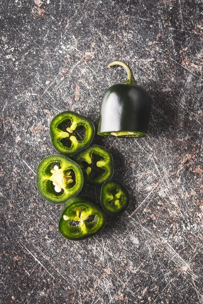 Cabai jalapeno hijau diiris . — Stok Foto