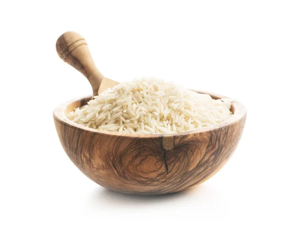 Неварена індійська довга рисова миска . — стокове фото