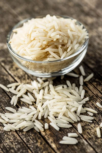 インドの長い米を調理していない. — ストック写真
