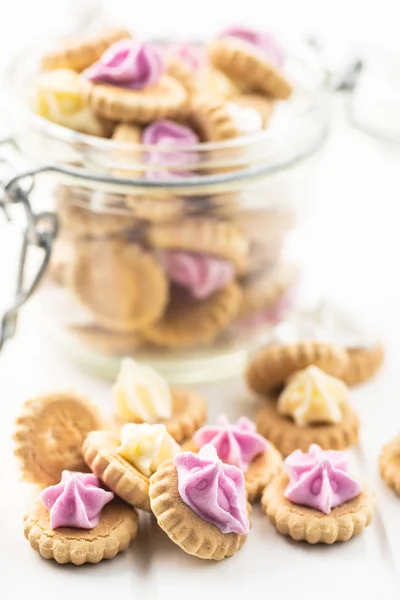 Cookie-uri dulci mini desert . — Fotografie, imagine de stoc