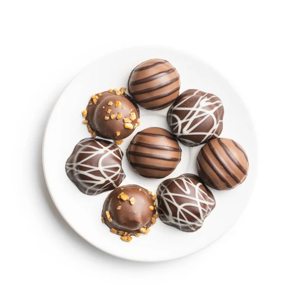 Praline bonbons. Chocolate truffles. — 스톡 사진