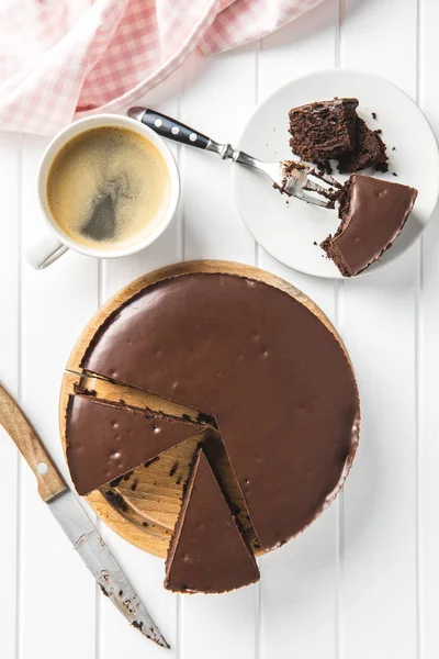 Schokolade Brownies Kuchen. — Stockfoto
