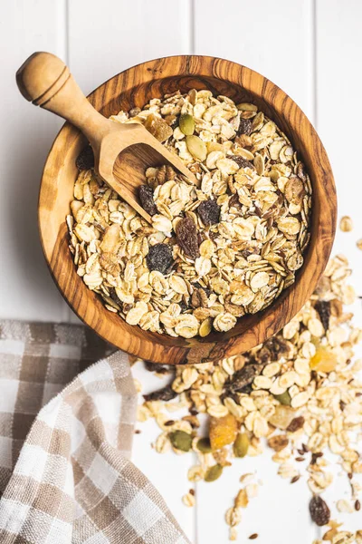 Desayuno saludable con cereales. Muesli mixto . —  Fotos de Stock