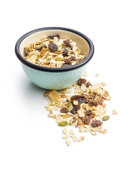 Desayuno saludable con cereales. Muesli mixto . — Foto de Stock