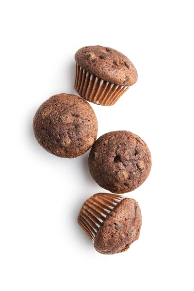 Sweet muffins. Cupcakes with chocolate. — ストック写真