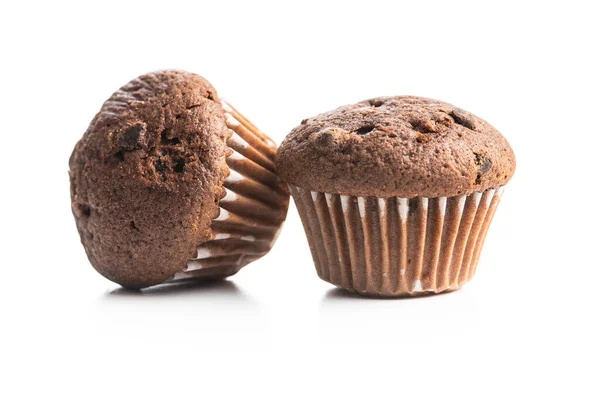 Sweet muffins. Cupcakes with chocolate. — 图库照片