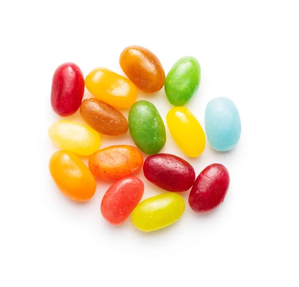 Jellybeans fruités. Gelée colorée savoureuse haricots. — Photo