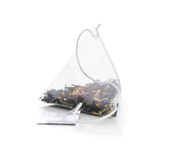Květinový Čaj Sáček Izolované Bílém Pozadí — Stock fotografie