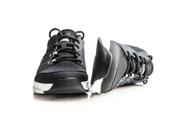 Black Sports Shoes Isolated White Background — Stock Photo, Image