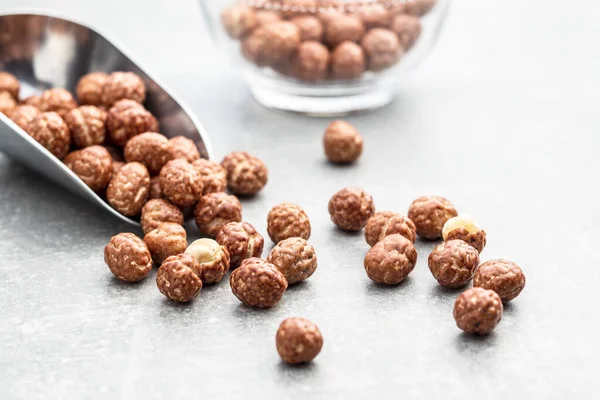 Hazelnuts Sugar Icing Old Kitchen Table — Stock Photo, Image