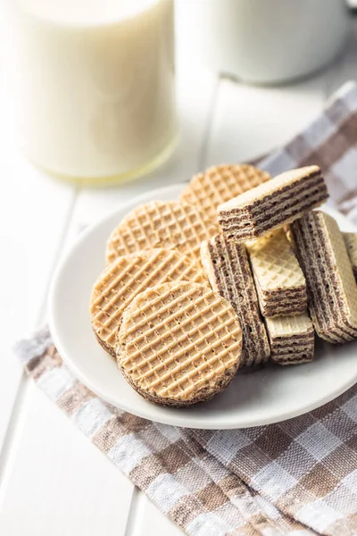 Biscuits Aux Gaufrettes Additionnés Édulcorants — Photo