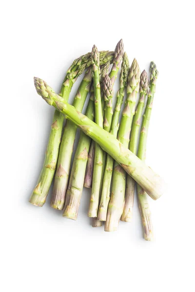 Fresh Green Asparagus Healthy Seasonal Vegetable Isolated White Background — Stock Photo, Image