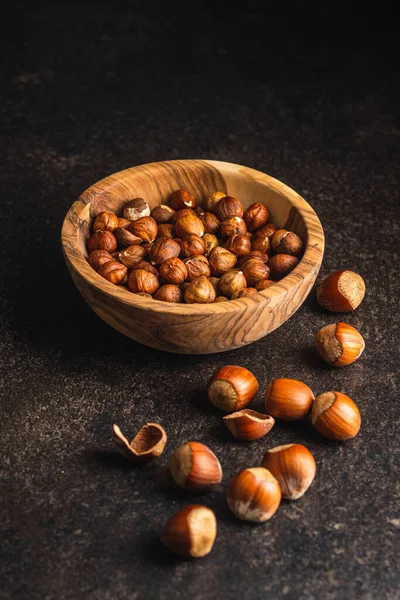 Hazelnuts Many Nuts Bowl — Stock Photo, Image