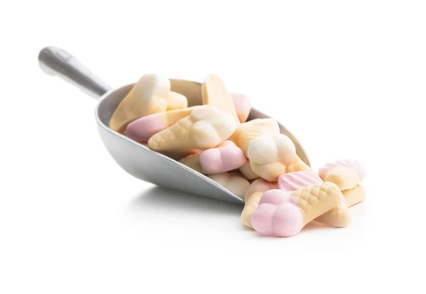 Gelato Forma Caramella Gelatina Gommoso Bonbons Scoop Isolato Sfondo Bianco — Foto Stock
