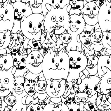 Sevimli kediler renkli arka plan