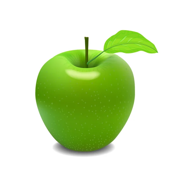 Stora grönt äpple — Stock vektor