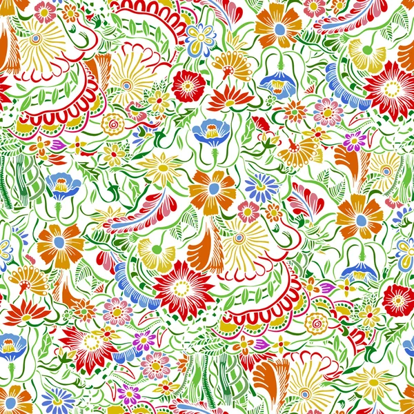 Μοτίβο με λουλούδια κήπων — Διανυσματικό Αρχείο