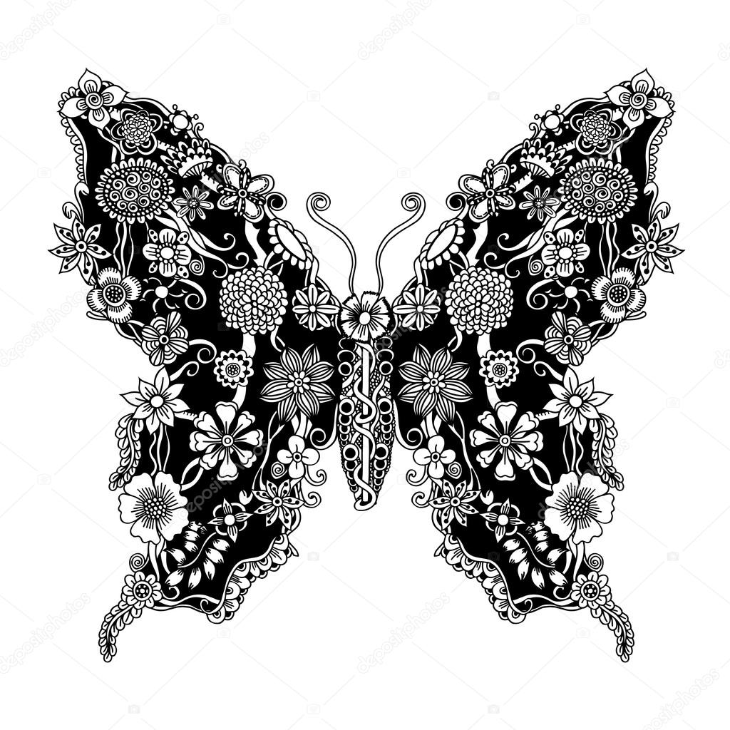 Decorative ornate butterfly