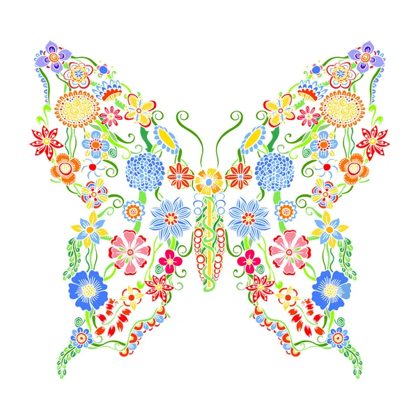 Papillon décoratif décoratif — Image vectorielle