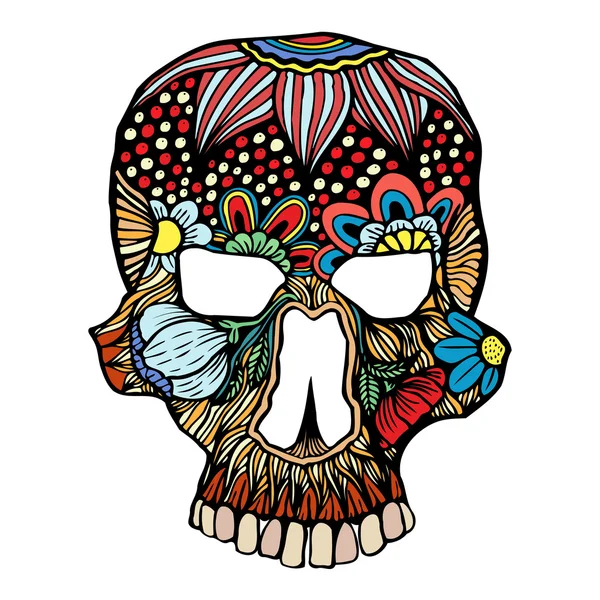 Kafatası çiçek dekorasyon