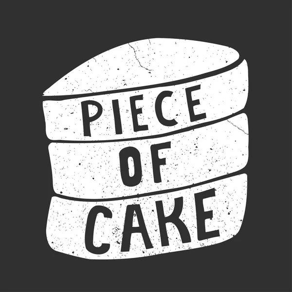 Ein Stück Kuchen. — Stockvektor