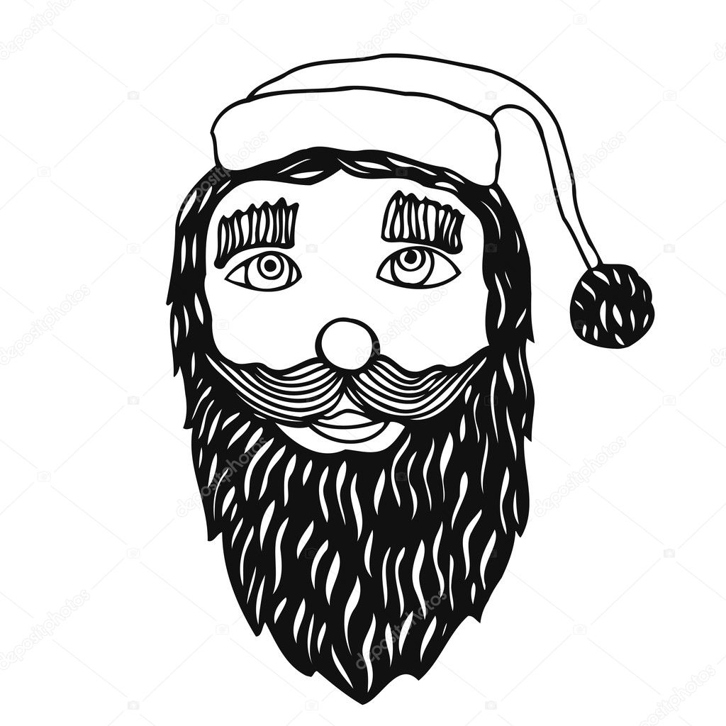 Głowa świętego Mikołaja Grafika Wektorowa Frescomovie