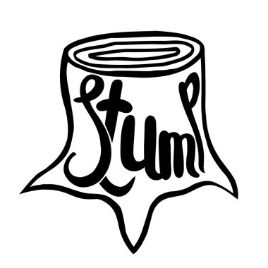 ağaç güdük vektör