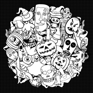 Cadılar Bayramı yuvarlak şekil.