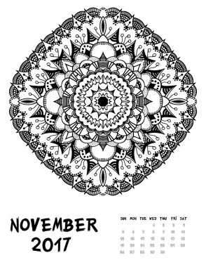 vektörel takvim 2017