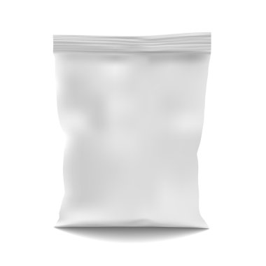 Beyaz boş folyo gıda Snack poşet çanta