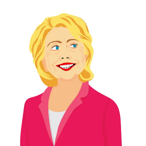 OCTOBER 20, 2016: Hillary Clinton — Stock Vector