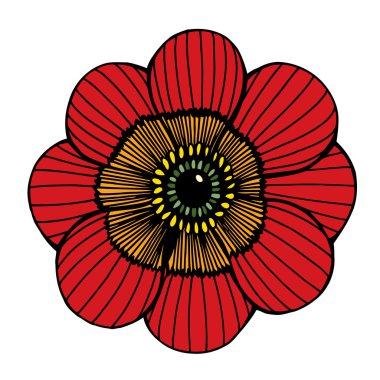 güzel kırmızı çiçek izole