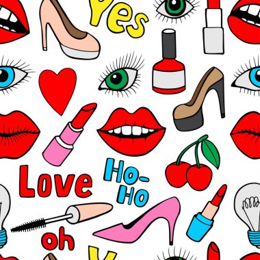 moda yama rozetleri ile desen