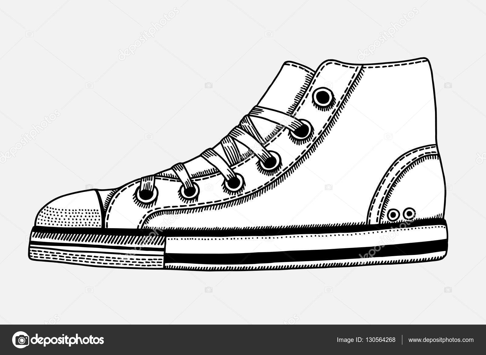 converse sneaker drawing