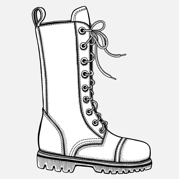 Sapato, desenhado à mão em estilo esboço — Vetor de Stock