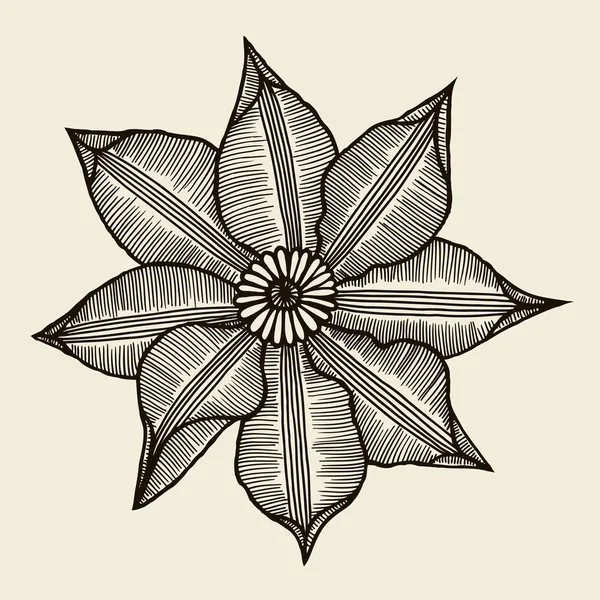 Handgezeichnete Skizze Blume — Stockvektor