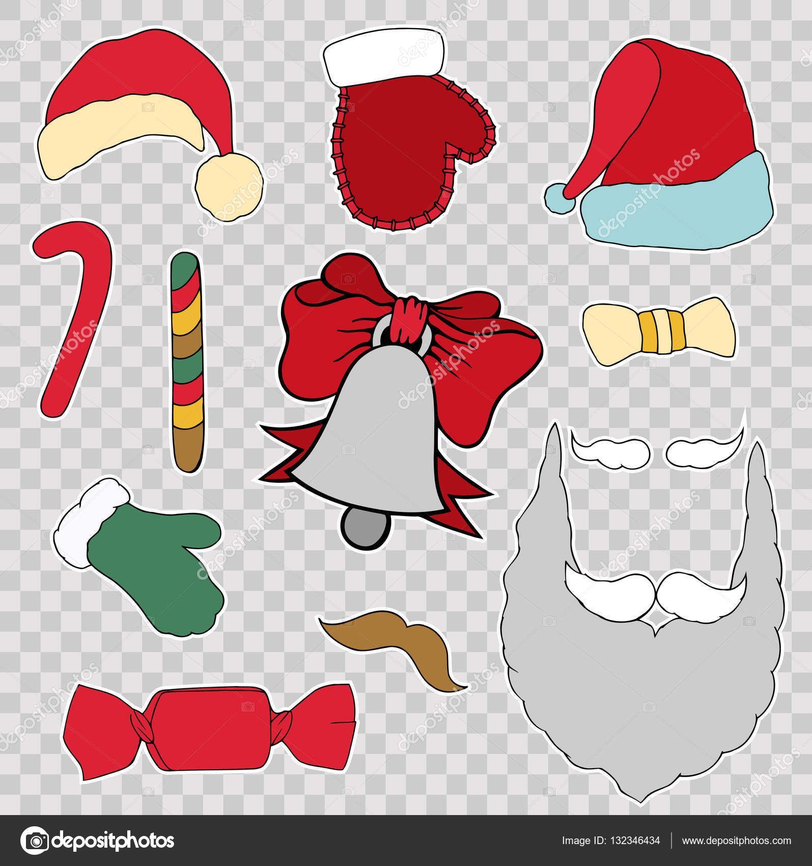 Distintivi di patch colorato di diversi attributi di buon Natale Set di adesivi di felice anno nuovo pins magneti in stile fumetto del fumetto