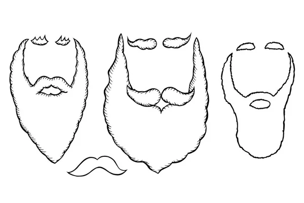 Barbas elegantes de Santa . —  Vetores de Stock