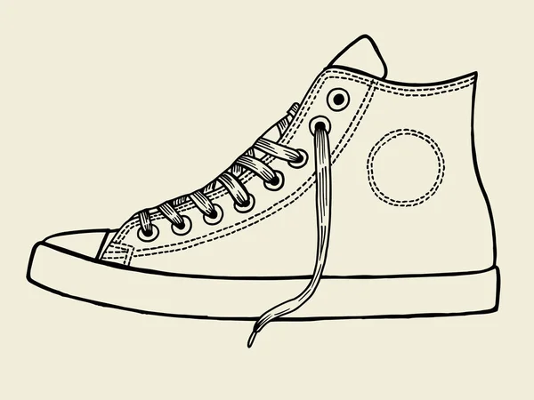 Spor ayakkabı kroki — Stok Vektör
