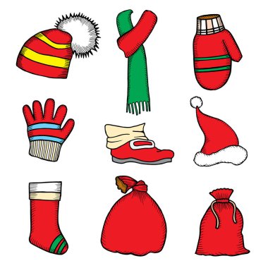 Renkli yama rozetleri farklı Merry Christmas