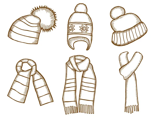 Des vêtements d'hiver. Casquette Santa — Image vectorielle