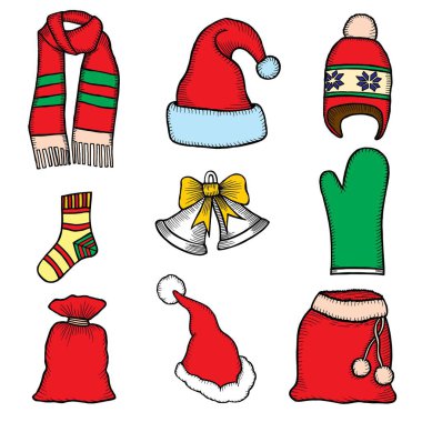 Renkli yama rozetleri farklı Merry Christmas