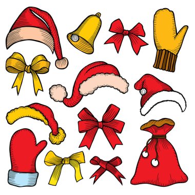 Renkli yama rozetleri farklı Merry Christmas
