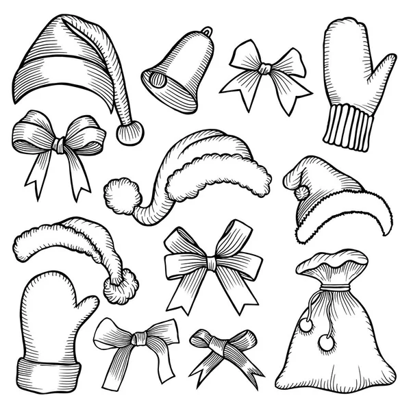 Patch emblem av olika god jul — Stock vektor