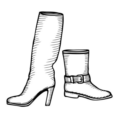 çizilmiş kroki tarzı Ayakkabı