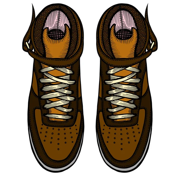 Zapatos, botas, ilustración vectorial — Vector de stock